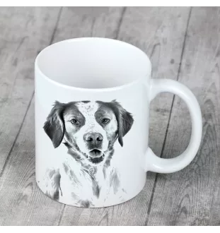 Epagneul Breton - tasse avec chien, une tasse joyeuse pour les amoureux des chiens, un cadeau personnalisé de la marque Art-Dog