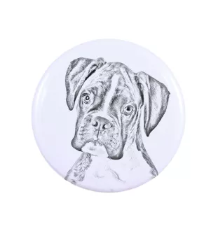 Boxer, German Boxer III - pin with your dog, add your own photo, Art-Dog brand