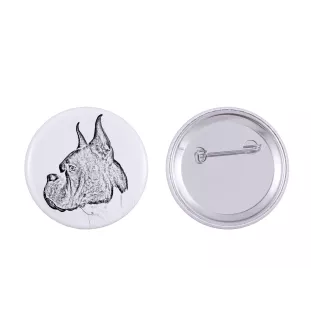 Boxer, Deutscher Boxer I - Anstecknadel mit Ihrem Hund, fügen Sie Ihr eigenes Foto hinzu, Marke Art-Dog