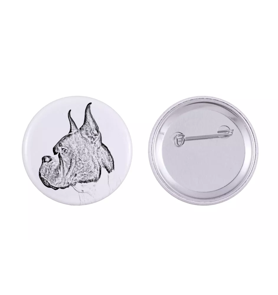 Boxer, German Boxer I - pin with your dog, add your own photo, Art-Dog brand