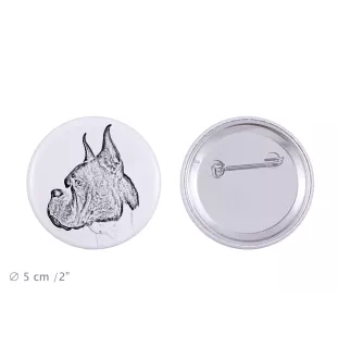 Bokser przypinka z psem duża Art-Dog