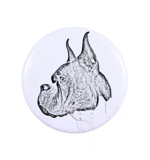 Boxer, German Boxer I - pin with your dog, add your own photo, Art-Dog brand