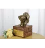 Boxer II - urne pour les cendres du chien avec une statuette, petite urne pour chien, urne personnalisée avec le buste du chien de la marque Art-Dog