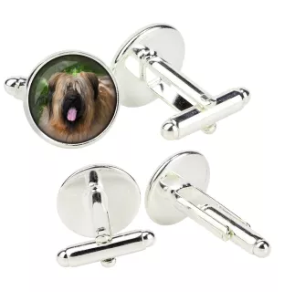 Briard, Berger de Brie - cufflinks in a box, handmade jewelry, product of the Art-Dog brand