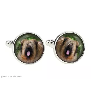 Berger de Brie, Briard - Boutons de manchette dans une boîte, bijoux faits à la main, produit de la marque Art-Dog