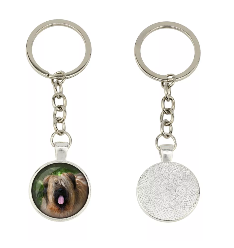 Briard, Berger de Brie - keychain in a box, own photo, keychain pendant from Art-Dog brand