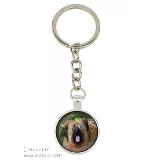 Briard, Berger de Brie - keychain in a box, own photo, keychain pendant from Art-Dog brand
