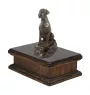 Bokser drewniana niska urna Art-Dog