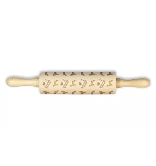 Brittany Spaniel, Brittany Wiegref - rolling pin for dough with a dog, patterned rolling pin for ceramics, a gift for a cook from the Art-Dog brand