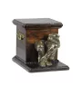 Boxer, Deutscher Boxer II - Eine Urne für die Asche eines Hundes mit einer Statuette, eine elegante Urne für einen Hund, eine außergewöhnliche Urne mit dem Porträt eines Hundes von der Marke Art-Dog.
