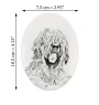 Berger de Brie, Briard - une plaque commémorative avec une photo de chien, une plaque funéraire avec une impression, une plaque ovale personnalisée de la marque Art-Dog