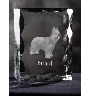 Owczarek francuski Briard ramka kryształowa z psem Art-Dog