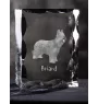 Briard, Berger de Brie - crystal with a picture of a dog, glass statuette with a picture, unique frame with a picture from Art-Dog brand