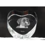 Boxer, German Boxer I - a photo of a dog in crystal, crystal heart, unique photo frame from the Art-Dog brand