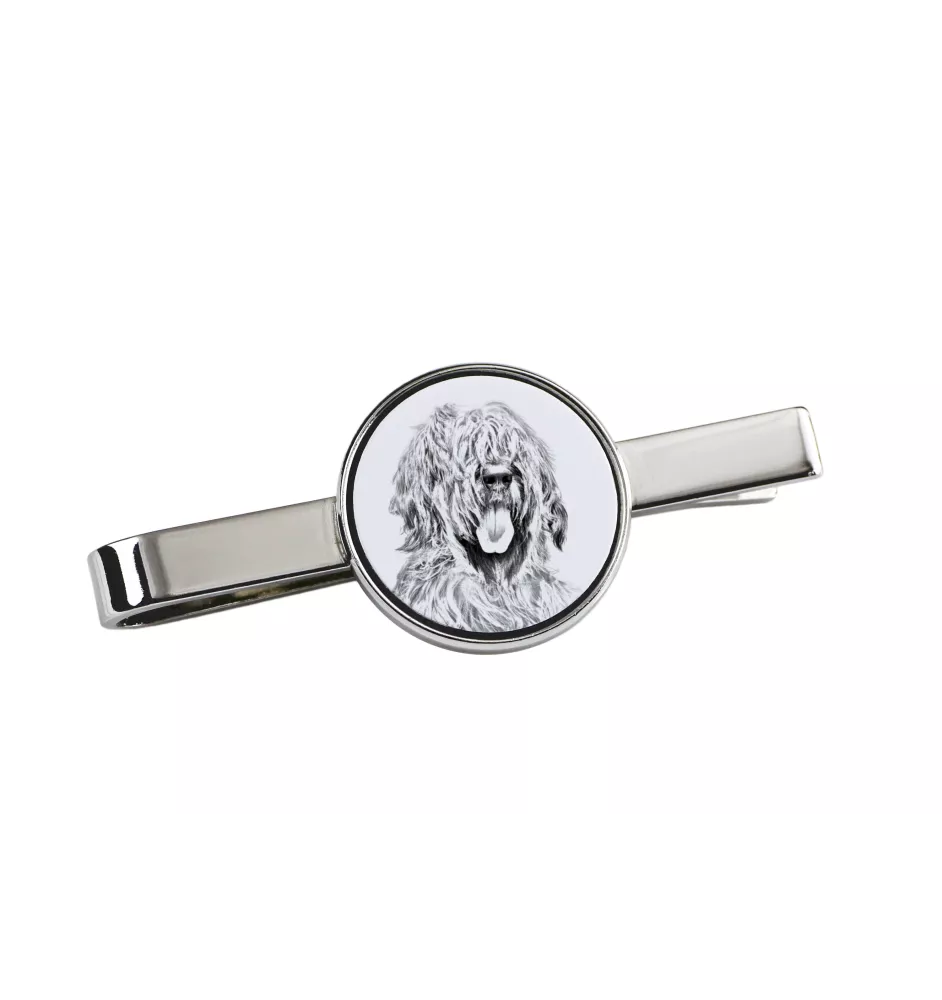 Briard, Berger de Brie - tie clip with a dog, personalized tie clip, a unique gift for a man from the Art-Dog brand