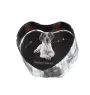 Brittany Spaniel, Brittany Wiegref - a photo of a dog in crystal, crystal heart, unique photo frame from the Art-Dog brand