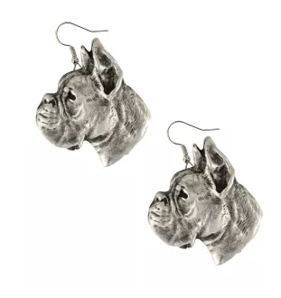 Boxer I - boucles d'oreilles pendantes avec des chiens, bijoux charmants pour maman de chien, cadeau pour fille de la marque Art-Dog
