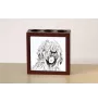 Briard, Berger de Brie - pen holder with a dog, desk organizer with a print, personalized desk decoration from the Art-Dog brand.