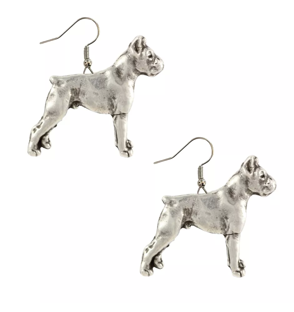 Boxer, Deutscher Boxer II - Hängende Ohrringe mit Hunden, entzückender Schmuck für Hunde-Mama, Geschenk für Mädchen von der Marke Art-Dog