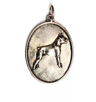 Boxer II - collier avec chien, pendentif pour maman de chien, bijoux uniques de la marque Art-Dog