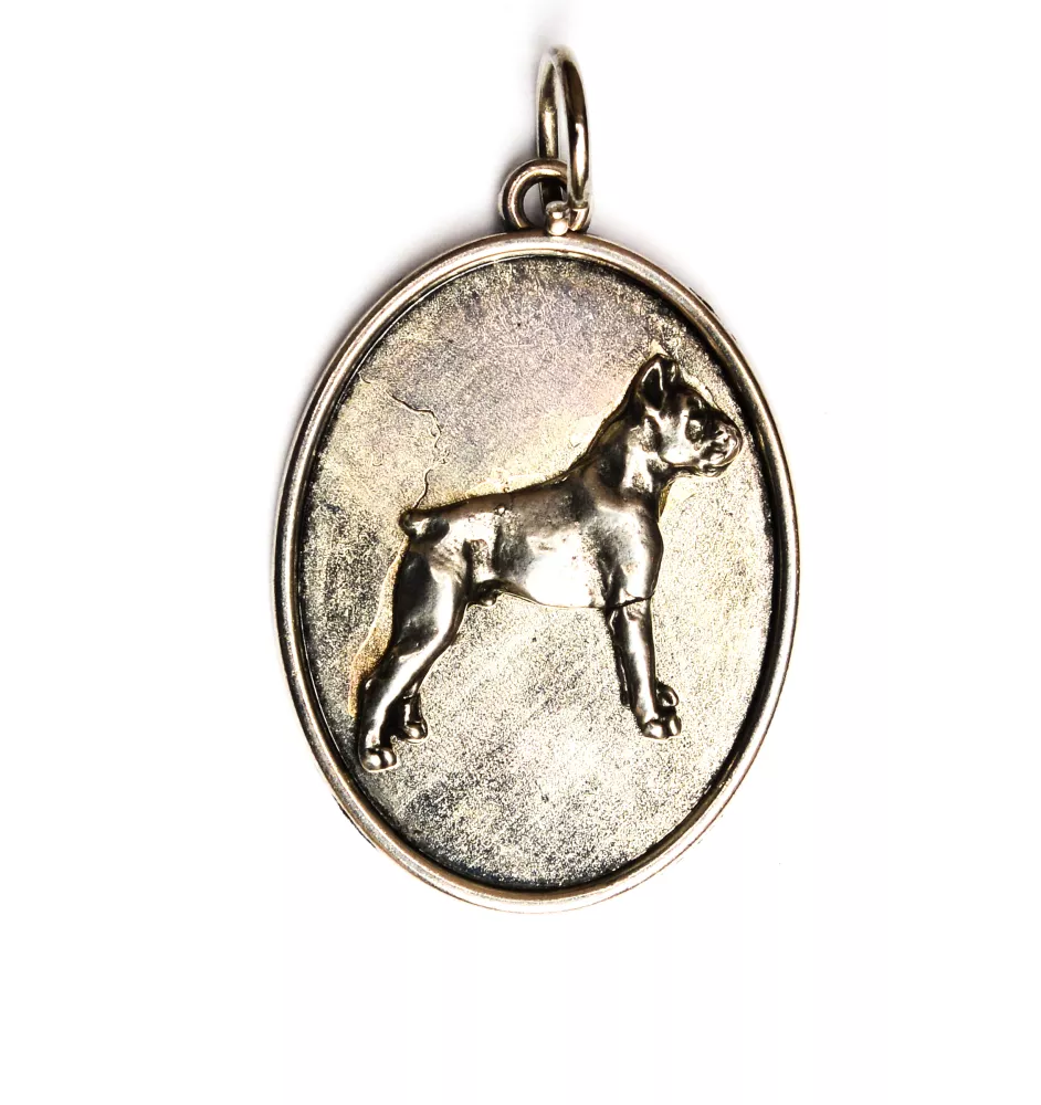 Boxer II - collier avec chien, pendentif pour maman de chien, bijoux uniques de la marque Art-Dog