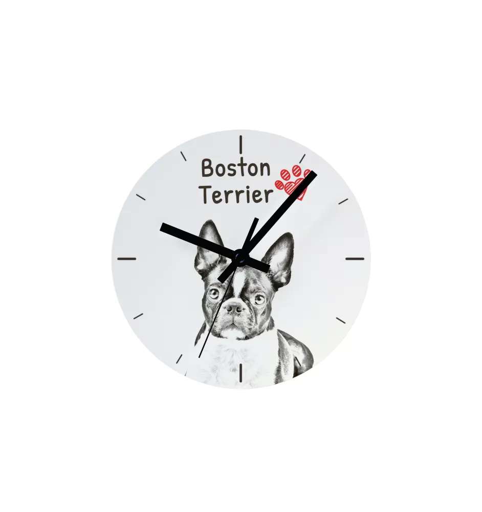 Briard, Berger de Brie - wall clock with a dog, shelf clock with a print, personalized home decoration from the Art-Dog brand