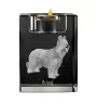 Briard, Berger de Brie - Kerzenhalter mit Hundefoto, Teelichthalter aus Kristall, personalisiertes Geschenk der Marke Art-Dog