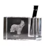 Briard, Berger de Brie - Pen stand, crystal organiser with dog photo, unique desk decoration by Art-Dog brand