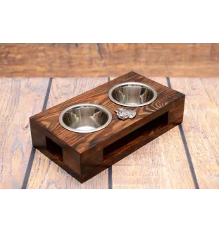 Bokser drewniany stojak na miski Art-Dog