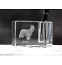 Owczarek francuski Briard penholder kryształowy z psem Art-Dog