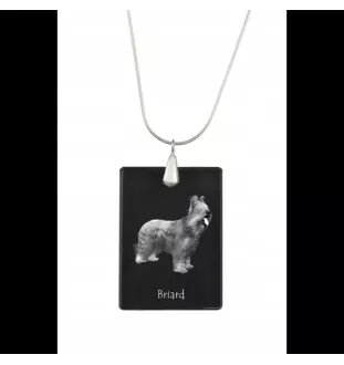 Briard, Berger de Brie - Crystal dog pendant, photo necklace, unique jewellery by Art-Dog