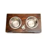Boxer II - support en bois avec des bols pour chien, bols pour chien en acier, cadeau pour l'adoption d'un chien de la marque Art-Dog