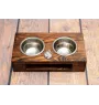 Boxer II - support en bois avec des bols pour chien, bols pour chien en acier, cadeau pour l'adoption d'un chien de la marque Art-Dog