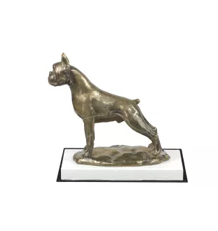 Bokser statuetka na białym drewnie Art-Dog