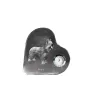 Berger de Brie, Briard - horloge en cristal avec une photo de chien, horloge de table en forme de cœur, horloge debout personnalisée de la marque Art-Dog