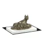 Boxer, German Boxer II - dog figurine, figure on a white base, trophy for Art-Dog dog show exhibition