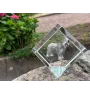 Briard, Berger de Brie - crystal cube with a photo, photo of a horse in crystal, cubic paperweight from Art-Dog brand