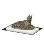 Boxer, Deutscher Boxer II - Hundestatue, Figur auf weißem Marmor, Trophäe für die Art-Dog-Hundeaustellung