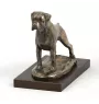 Boxer, German Boxer III - dog figurine, statue on white marble, trophy for Art-Dog dog show exhibition