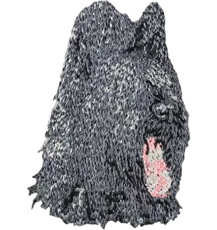 Briard, Berger de Brie - Hund geformtes Aufnäher, besticktes Patch, einzigartiges Dekor für den Rucksack der Marke Art-Dog