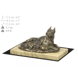 Boxer, Deutscher Boxer II - Hundestatue, Hundesilhouettefigur, Trophäe für die Hundeausstellung der Marke Art-Dog