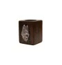 Briard, Berger de Brie I - wooden candle holder with a dog, a unique souvenir after losing a dog, a handicraft from the Art-Dog brand