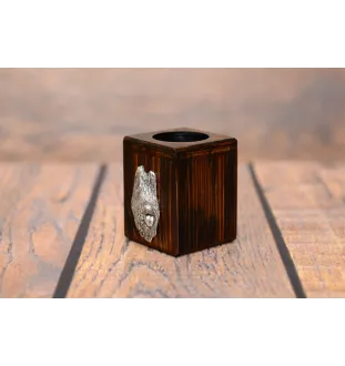 Owczarek francuski Briard świecznik kwadratowy Art-Dog