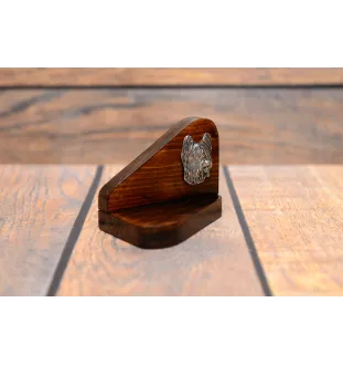 Briard, Berger de Brie - wooden candle holder with a dog, tealight holder, a memorial place for a dog by Art-Dog brand