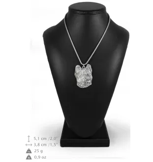 Briard, Berger de Brie - necklace with a dog, dog pendant on a silver chain, unique jewelry from the Art-Dog brand