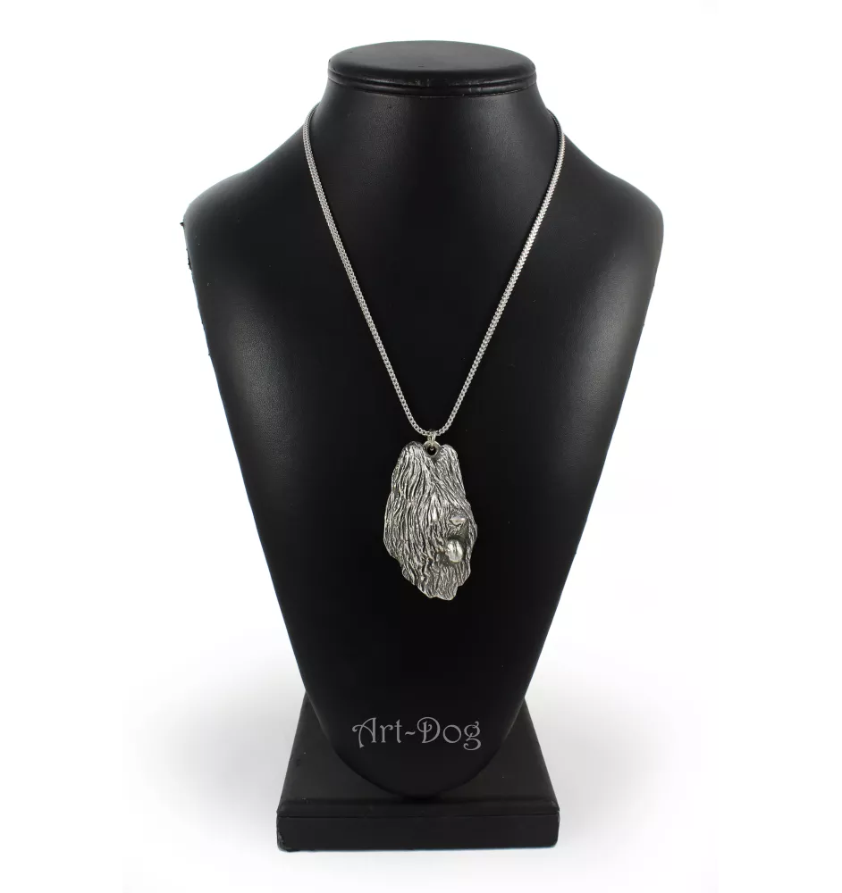 Briard, Berger de Brie I - Halskette mit Hund, Hundeanhänger an einer silbernen Kette, einzigartiger Schmuck der Marke Art-Dog
