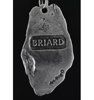 Berger de Brie, Briard I - un collier avec un chien, un pendentif de chien sur une chaîne en argent, un bijou unique de la marque Art-Dog