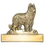 Briard, Berger de Brie - address plaque with a dog, brass nameplate, personalized door sign with the brand name Art-Dog