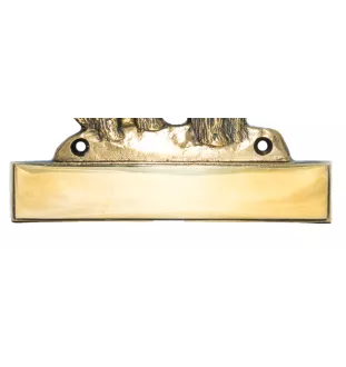 Berger de Brie, Briard - plaque d'adresse avec chien, plaque de nom en laiton, plaque de porte personnalisée avec le nom de la marque Art-Dog