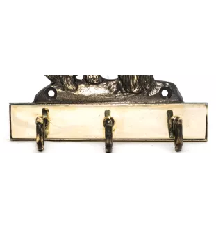 Briard, Berger de Brie - key holder with a dog, brass handle for dog accessories, an elegant decoration for the hallway from the Art-Dog brand.